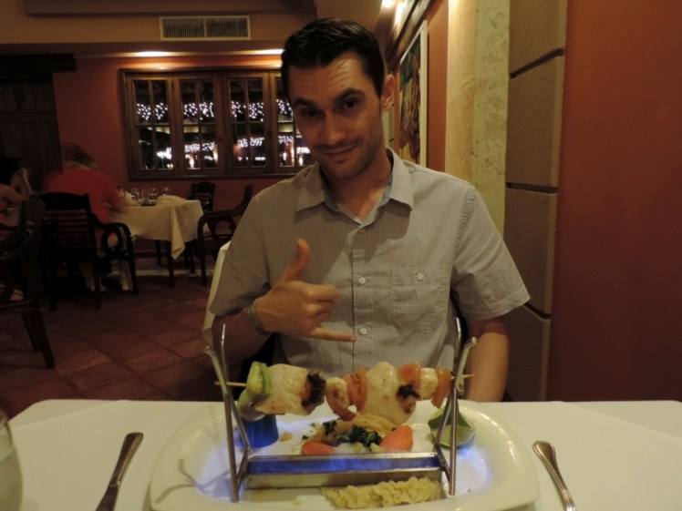 Broche de frutos do mar no Restaurante Gourmet